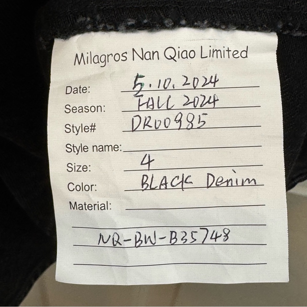 RHODE Women's Pia Black Denim Puff Sleeve Mini Dress Sz. 4 - Picture 16 of 16